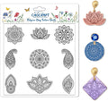 CHGCRAFT Mandala Polymer Clay Texture Sheets Single Mandala Floral Paisley by chgcraft