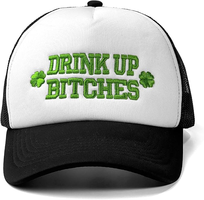 St Patricks Day hat Green Baseball Cap Shamrock Embroidered for man Women Funny