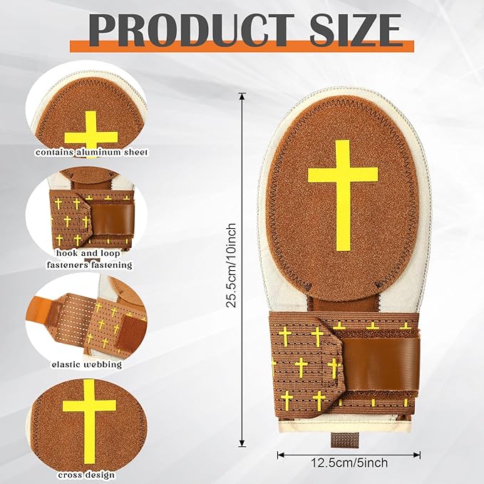 Geyoga Christian Sliding Mitt Cross Baseball Softball Religious Glove Sliding Mitt Baseball Guard Accessories and Protective Gear Left/Right Hands - Hand and Wrist Protection