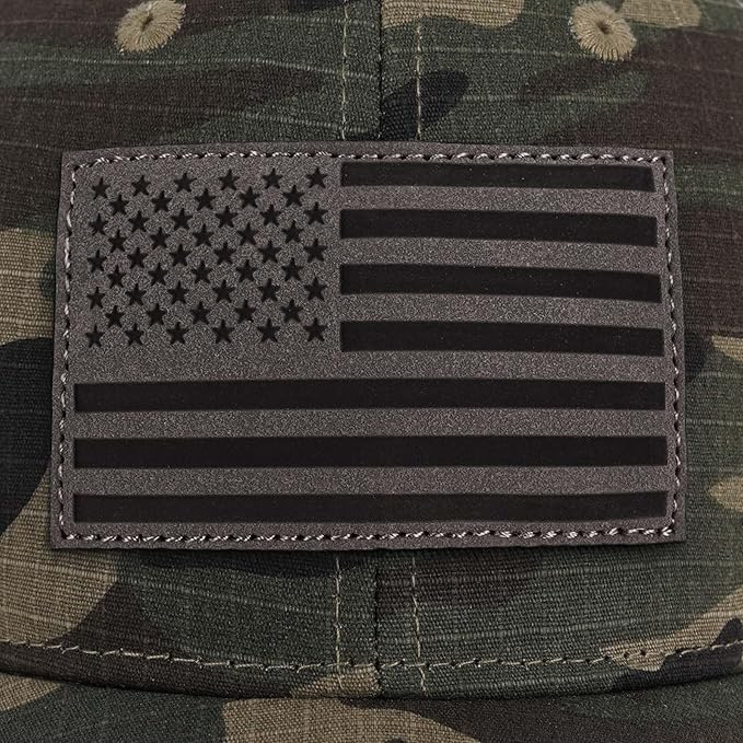 American Flag Trucker Hat - Snapback Hats for Men Women Baseball Cap - Breathable Mesh & Adjustable Fit for Casual Wear