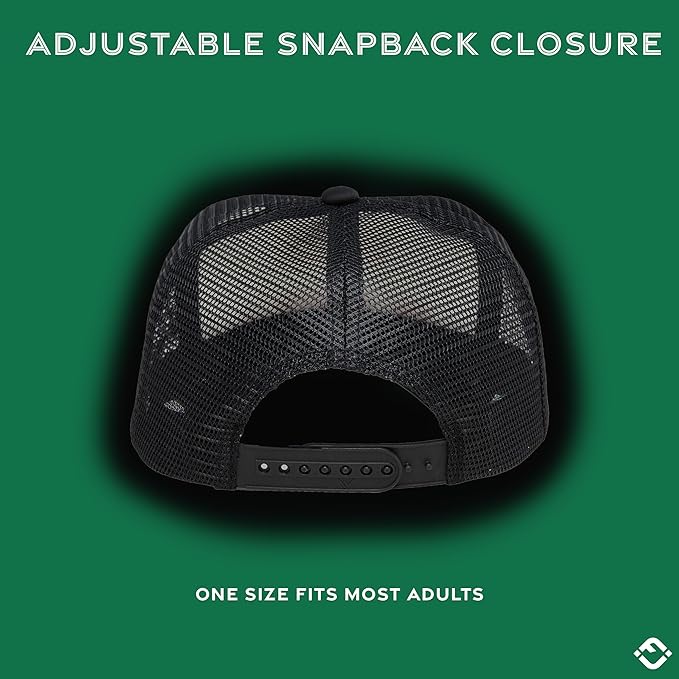 Funky Junque Premium Mesh Snapback Trucker Hat - Stylish Comfort for All - Patriotic, Humor & More