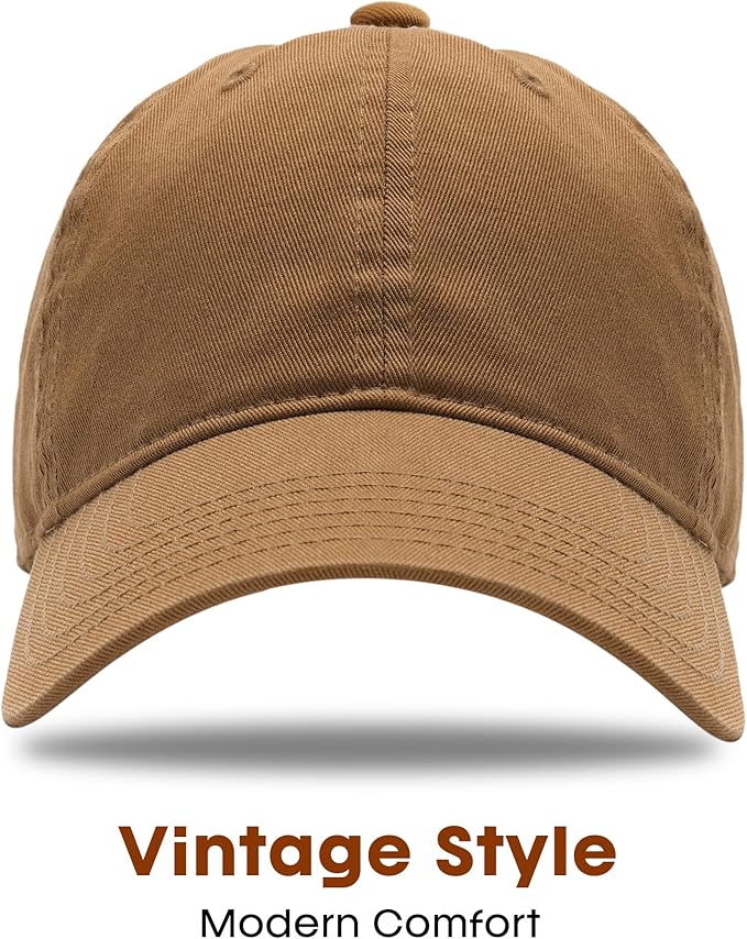 FURTALK Unisex Vintage Washed Unstructured Baseball Cap Washed Cotton Adjustable Dad Hat