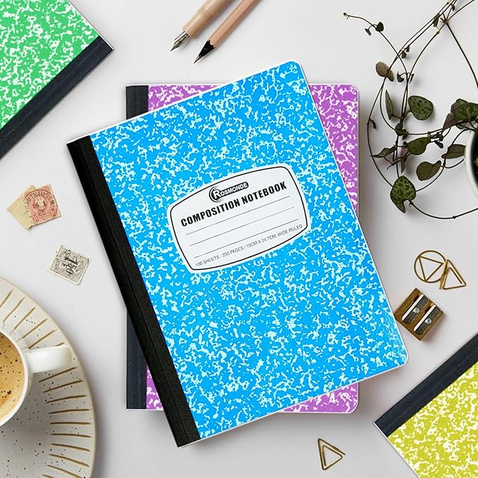 Rosmonde 12 Pack Bulk Composition Notebook Wide Ruled, 200 Pages, 9-3/4 x 7-1/2" - Image 9