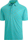 Damipow Premium Golf Shirts for Men Dry Fit Performance Polo Short Sleeve Collared Shirt