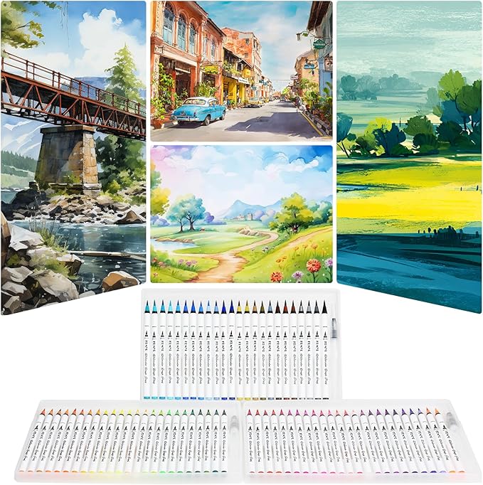 Watercolor Brush Pens, 72 Colors Brush Tip Pens - Image 6