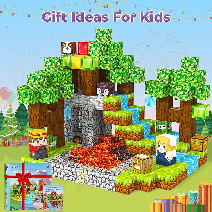 Magnetic Blocks, Magnetic Tiles Building Blocks, Magnet Cubes Toddler Kids Toys - Image 7