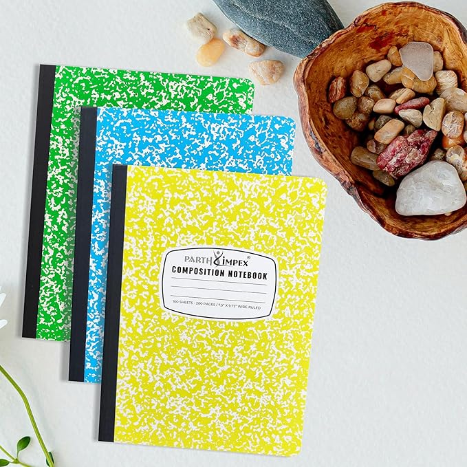PARTH iMPEX 12 Pack Bulk Composition Notebooks Wide Ruled, 200 Pages, 9-3/4 x - Image 6