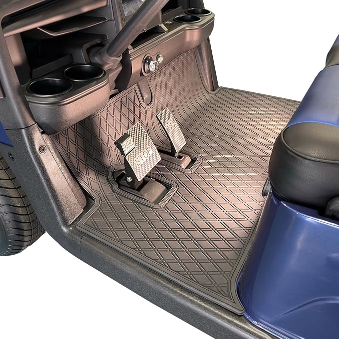 Xtreme MATS Rubber MadJax E Series Compatible Full Coverage FloorMat Floor Liner for Golf Carts (All Black)
