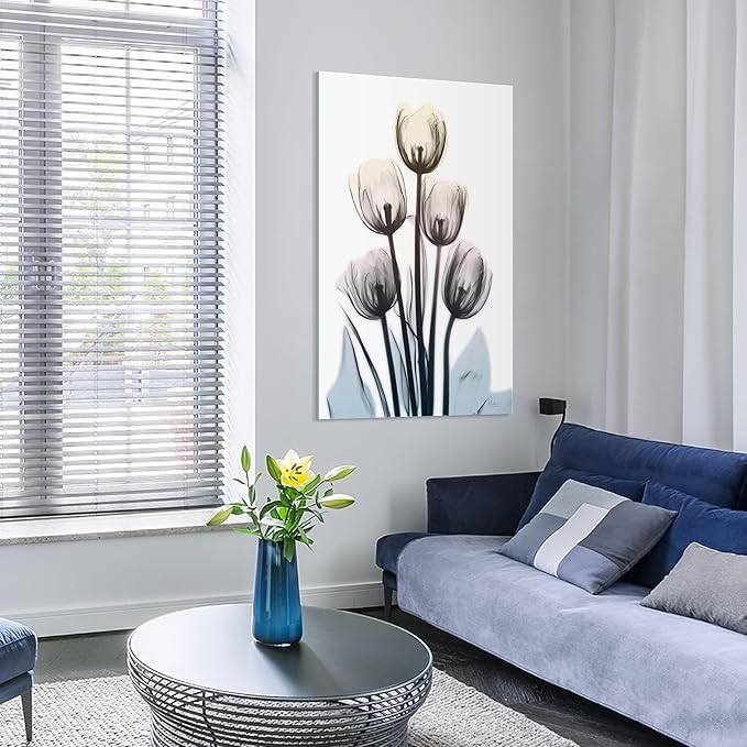 Empire Art Direct 48"x32" Frameless Tempered Glass Wall Art, Springing Tulips - Image 4