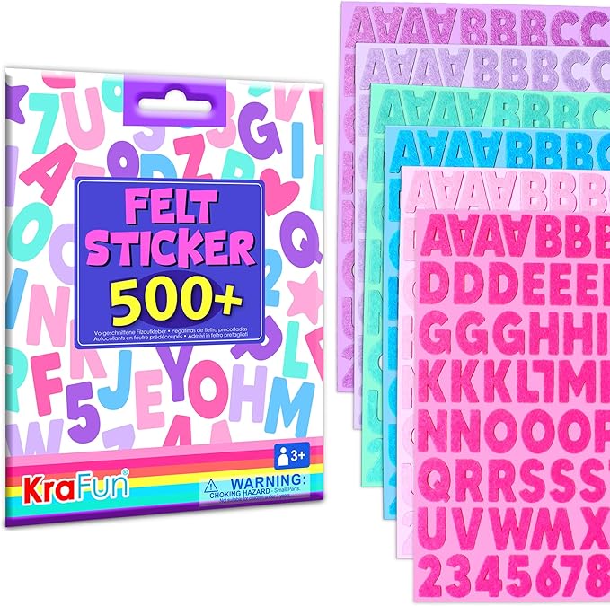 KRAFUN Felt Sticker Kit for Beginner Young Girls and Kids Arts & Crafts by FunCreativeArtsCraftKits