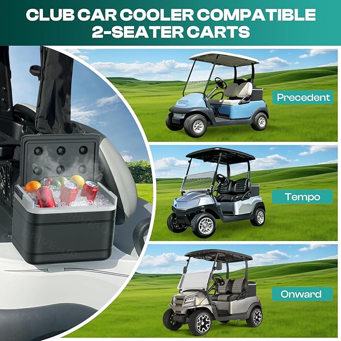 DRIVE UP Club Car Precedent Cooler, Club Car Cooler with Mounting Bracket Kit Caddy for Club Car Precedent and Club Car Tempo and Onward OEM 102588101 103886801