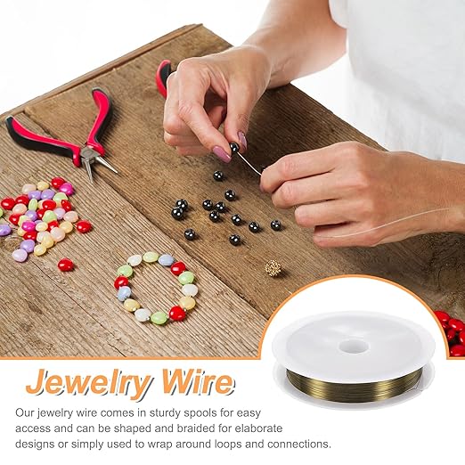 HARFINGTON 82ft Jewelry Wire, 32 Gauge Brass Craft Soft Metal Tarnish Resistant - Image 4