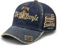 USA 250th Anniversary Hat, Adjustable 250th Anniversary Printed Patriotic Baseball Caps, Tribute Retro Washed Hat