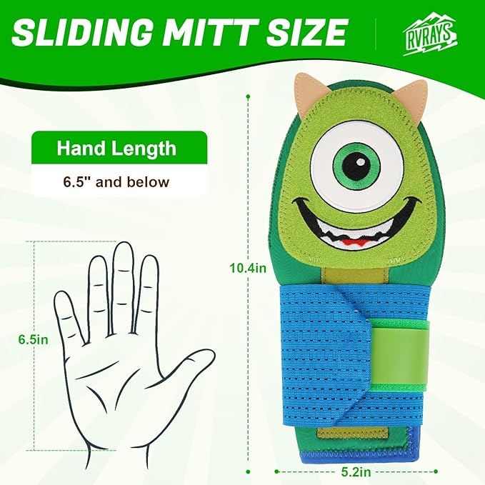 Baseball Sliding Mitt - Sliding Mitt for Youth - Drippy Drip Accessory Gingerbread Man, Coco, Scary HaHa - Softball