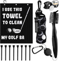 Liliful 12 Pcs Golf Accessories Kit, Include Golf Ball Bag with Hook Towel Tees Magnetic Ball Marker Divot Tool Cleaner Brush for Women Man Gifts