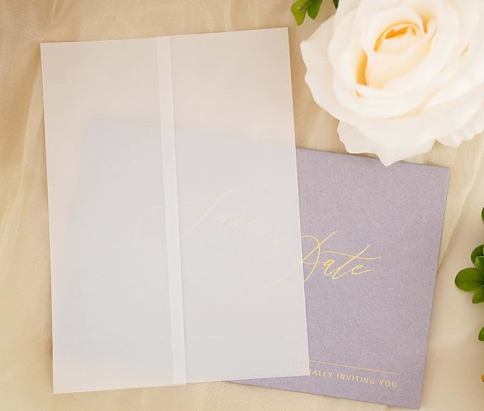Puremigo 120 Pack Luxury Pre-Folded Vellum Jackets - Image 6