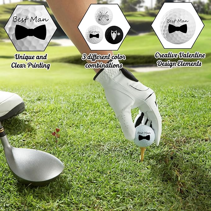Jenaai 12 Pack Funny Golf Balls Easter Bunny Egg Colored Golf Balls Gifts, Novelty Coquette Weeding Sport Golfing Accessories for Men Women, Best Man, Bridesmaid