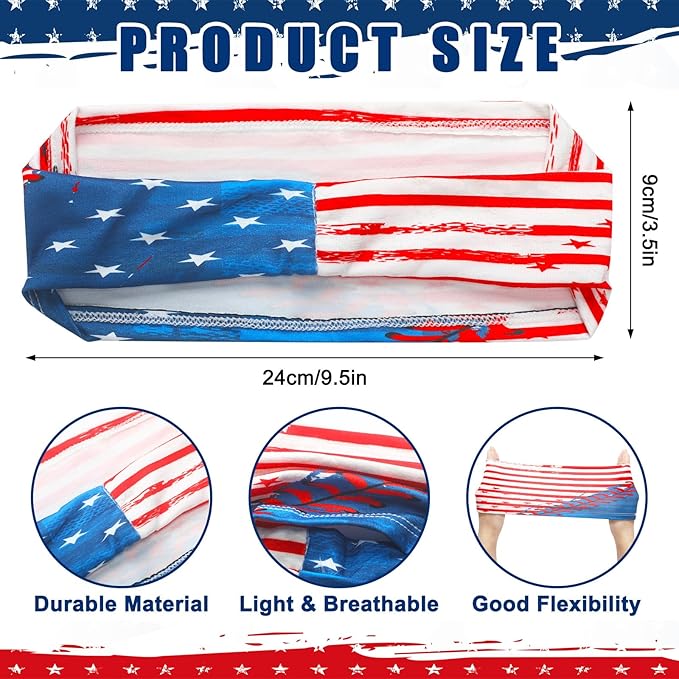 Shyyween 6 Pcs Baseball Headband Elastic Polyester Sweatband for Baseball Basketball Football Golf Headscarf Stuff Women Men Accessory Team Gift