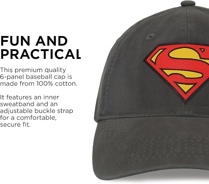 ABG Accessories Superman Hats for Men Baseball Cap