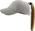 Classic Plain Ponytail Messy High Bun Headwear Adjustable Cotton Trucker Mesh Glitter Hat Baseball Cap