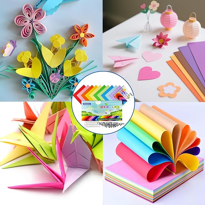 Origami Kit for Kids | 220 Sheets 6x6 Inch Origami Paper in 10 Colors & - Image 6