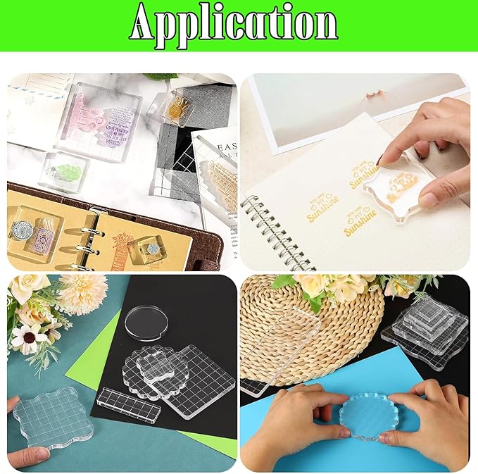 Clear Acrylic Stamp Blocks, 1.57" * 4.92" Acrylic Stamping Blocks Tools Clear - Image 5