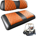 Golf Cart Seat Covers Suitable for 2000.5-UP Club Car DS Standard Front Seat Cushion, Golf Cart Front Seat Covers Kit No Drilling & Waterproof (Brown PVC Leather & Black Stitching)