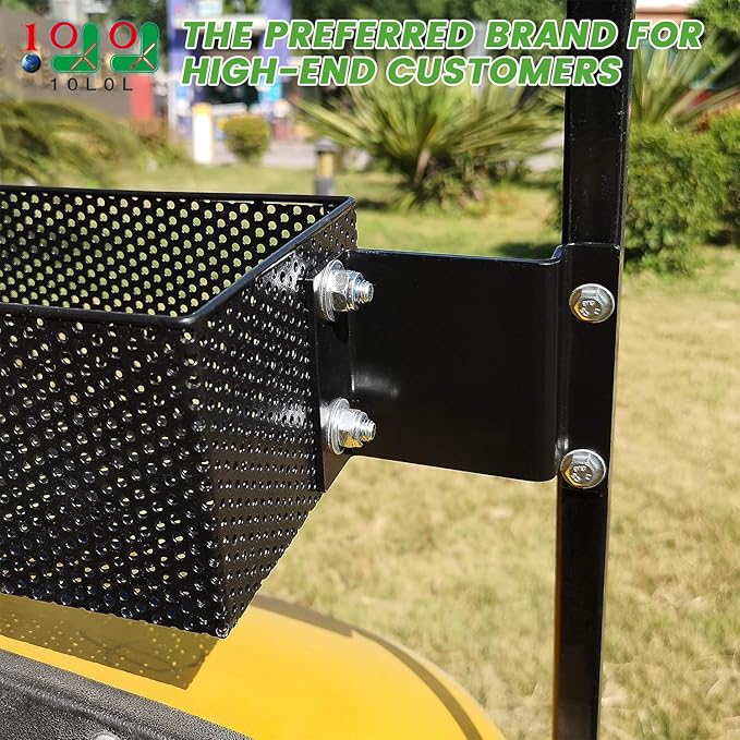 10L0L Golf Cart Front Inner Storage Basket Compatible with EZGO TXT & RXV Models, Large Compartments Dashboard Front Storage Tray Organizer