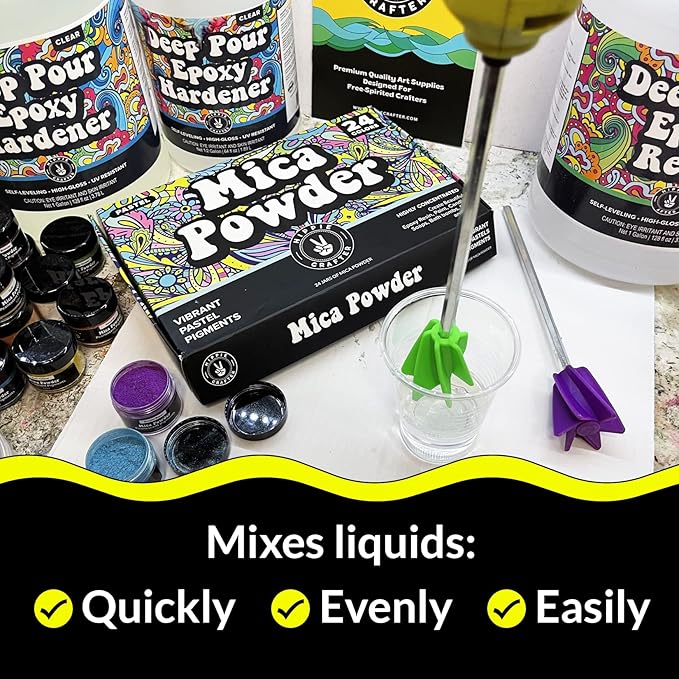 Art Resin Mixer Drill Attachment, Epoxy and Paint Stirrers - Image 6