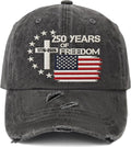 US 250th Anniversary Hat, Patriotic Embroidered Cap, 1776-2026 Freedom Celebration, 250 Years American History Gift Patriots