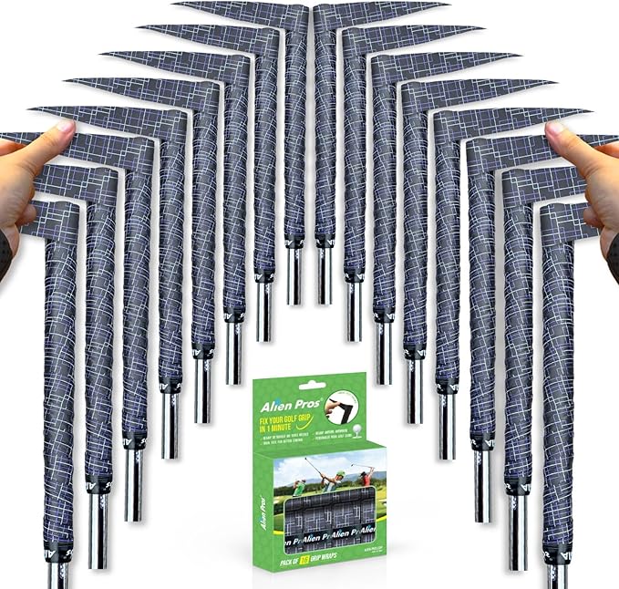 Alien Pros Golf Grip Wrapping Tapes - Innovative Golf Club Grip Solution - Enjoy a Fresh New Grip Feel in Less Than 1 Minute