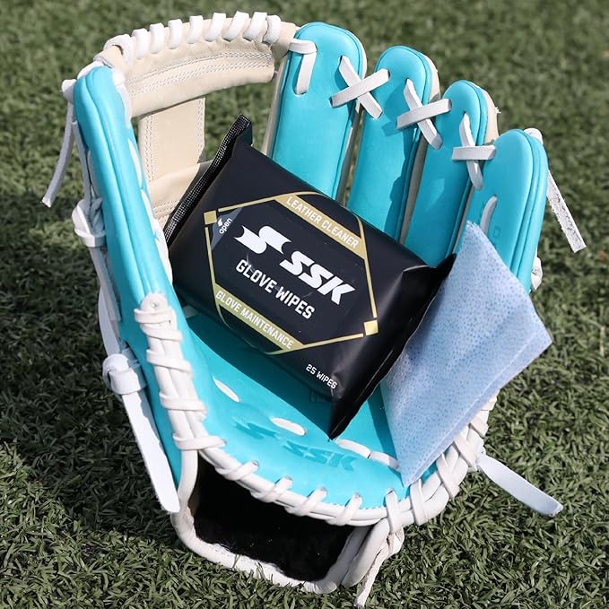 SSK Baseball Glove Wipes - Glove Maintenance Leather Cleaner