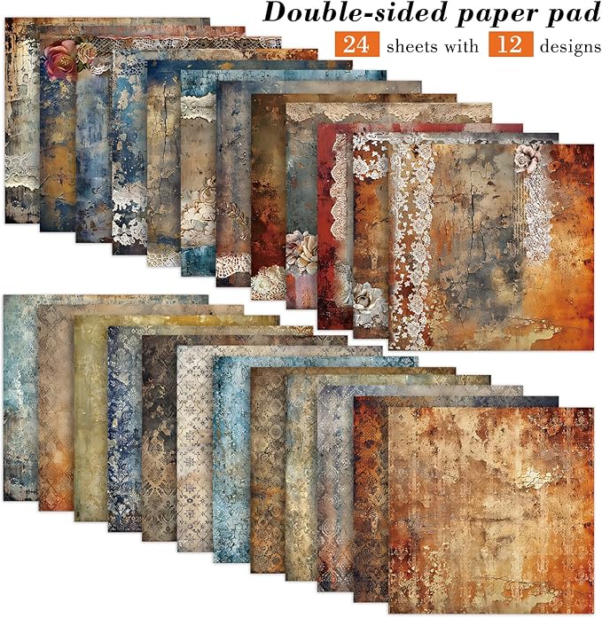 6'' Vintage Lace Scrapbook Paper Pad - Image 2