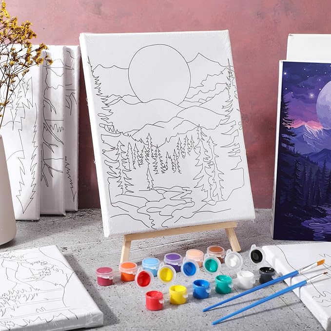 Zhanmai 12 Pack Pre Drawn Canvas - Image 9