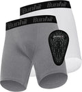 Runhit Boys Cup Underwear for Baseball Football, Youth Compression Shorts with Soft Protective Athletic Cup Boxer Brief