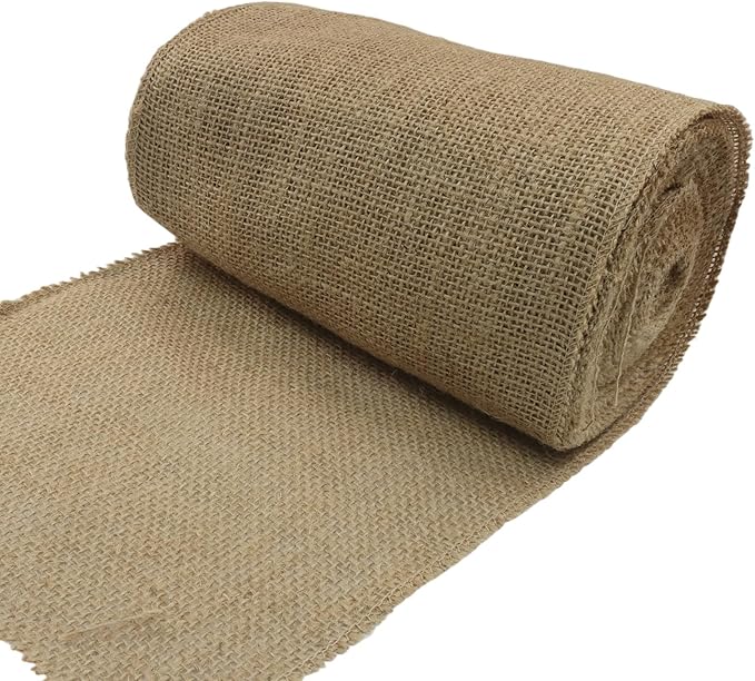 8" Wide Natural Burlap Fabric Roll by suiwotin