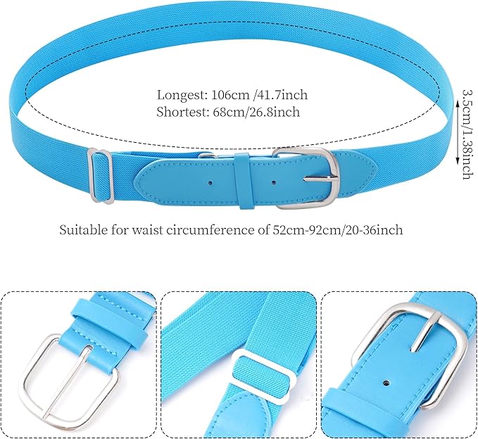 Dxhycc Youth Baseball Socks and Belt Combo Set Softball Baseball Socks and Elastic Waist Belt for Youth Boys Girls