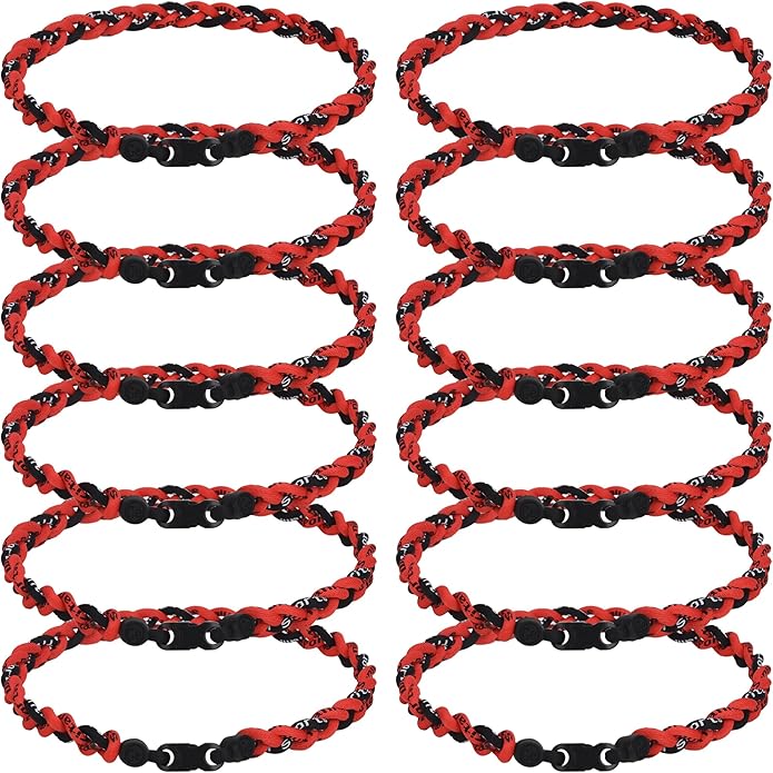 12Pack Baseball Necklaces for Boys, 18inches Braided Rope Tornado Titanium Sports Necklaces, Ideal for Baseball Team Gifts, Party Favors, Baseball Accessories Drip，Multi-Color