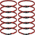 12Pack Baseball Necklaces for Boys, 18inches Braided Rope Tornado Titanium Sports Necklaces, Ideal for Baseball Team Gifts, Party Favors, Baseball Accessories Drip，Multi-Color