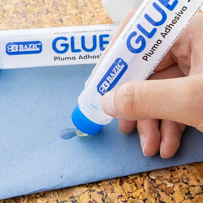 BAZIC Products Washable Glue Pen 1.7 Oz., Liquid Clear Glues Bond Adhesive - Image 5