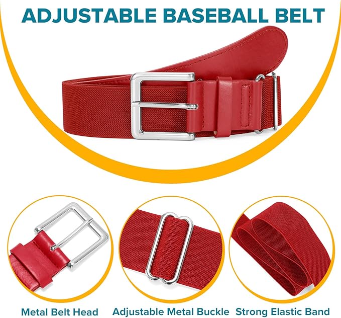 Baseball Socks and Belt Combo for Youth Adult - Softball Socks and Belt for Boys and Girls