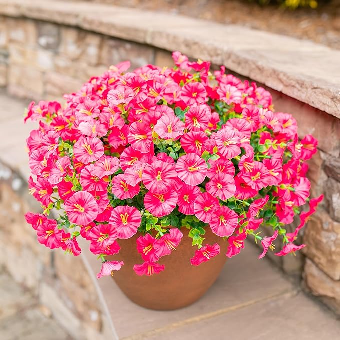 Fake Plants Artificial Flowers for Outdoor Outside Summer Decoration, 12 - Image 8
