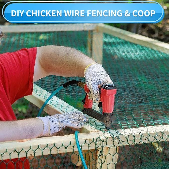 60'' x 150' Green Chicken Wire Fencing, 1 inch Chicken Wire and 20 Gauge - Image 4