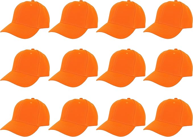 Gelante Plain Blank Baseball Caps Adjustable Back Strap Wholesale LOT 12 PC'S