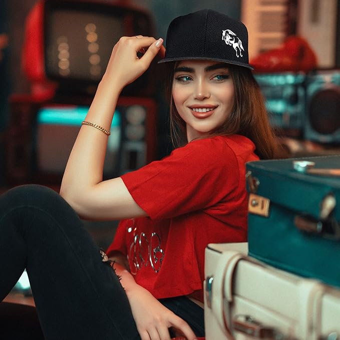 Skateboard Hat Snapback Hats for Men Flat Bill Hats for Boy Adjustable Baseball Cap for Teens Hip Hop Sports