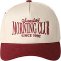 MIRMARU Two-Tone Vintage Canvas Trucker Hats for Men & Women, Adjustable Size Baseball Caps with Trendy Embroidered Design