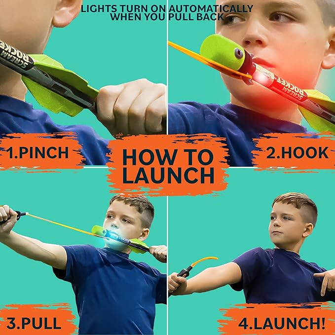 Light Up Foam Rocket Toys for Kids: Best LED Rocket Launcher Slingshot Lights - Image 5