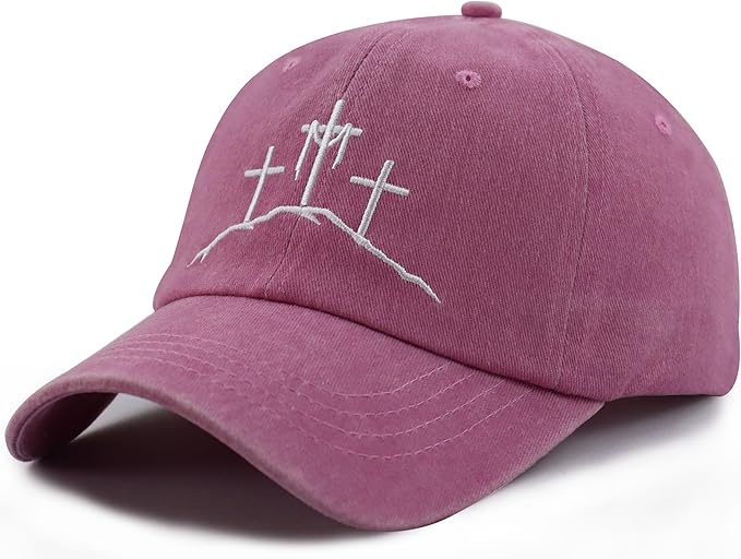 Crosses GiftsHat for Women Men, Adjustable Embroidered Religious Baseball Cap