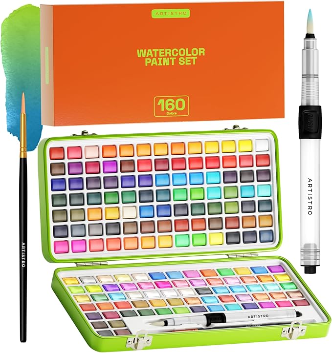 ARTISTRO Watercolor Paint Set 160 Colors by ARTISTRO