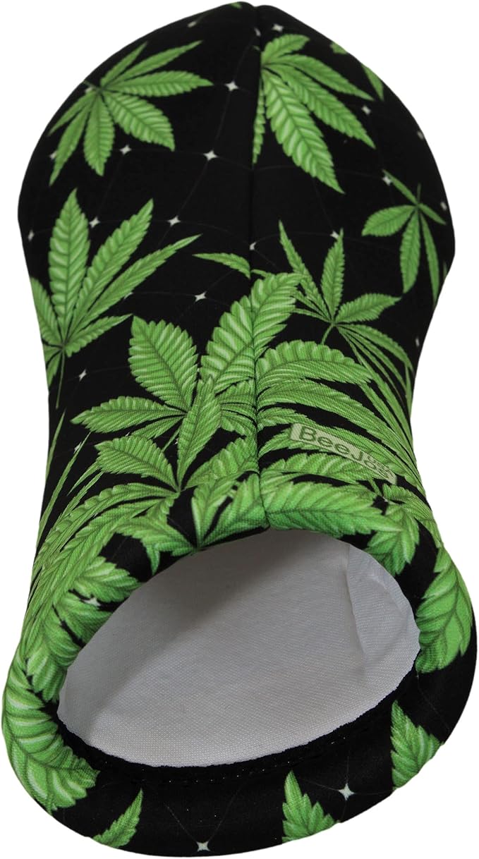 Black Marijuana Leaf | Golf Club Headcover | Driver Fairway Hybrid-Sold Separately | Handmade in USA by BeeJos